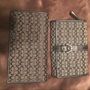 Coach Wallet and Checkbook Holder Monogram
